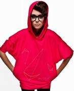Kristall Rot Hoody