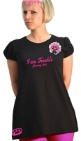 I am Trouble Girl Pin-Shirt