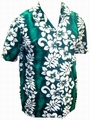 Hawaii Hemd Classic Flower - gr&uuml;n
