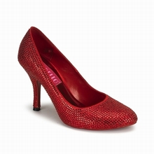 VIOLETTE-14R - Red Rhinestone Pump / Ruby Slippers