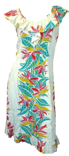 Kalakaua - original Hawaiikleid - Heleconia - Ivory