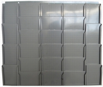Postkartenst&auml;nder - 18 quer / 8 hoch - grau