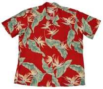 Original Hawaiihemd - Birds of Paradise - Rot - Paradise Found