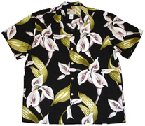 Original Hawaiihemd - Calla Lily - Schwarz - Paradise Found