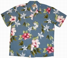 Original Hawaiihemd - Hibiscus Summer - Blau - Paradise Found